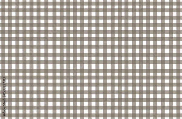 Fototapeta Hand-drawn gingham check Brown. Repeat pattern. Available in various colors | Pattern, seamless, vector
