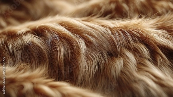 Obraz Close Up Brown and Gold Fur Texture