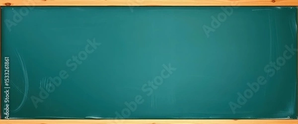 Obraz Large empty blackboard, ready for writing or drawing, surface, dark background, school supplies