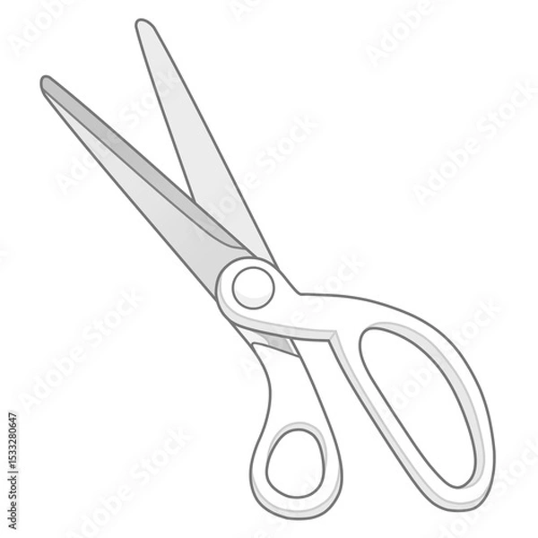 Fototapeta 白色のハサミ