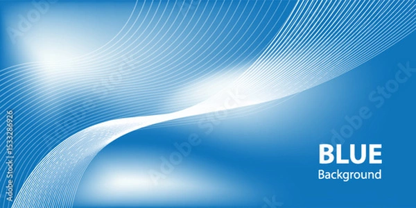 Obraz Blue line background pattern vector