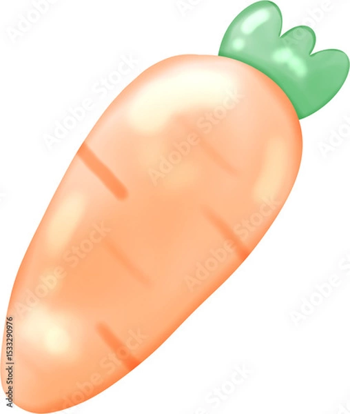 Obraz cute shiny orange carrot