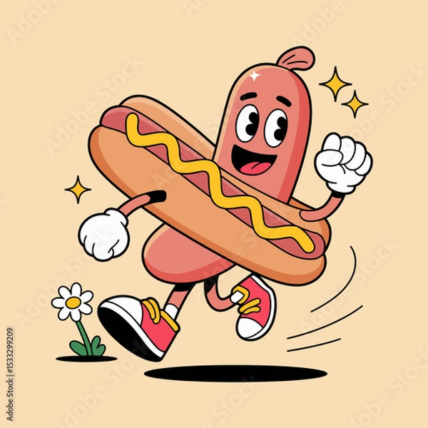 Fototapeta Running Hotdog - Go Frank!