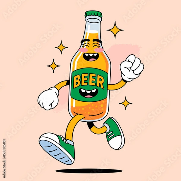 Obraz Beer Bottle Running