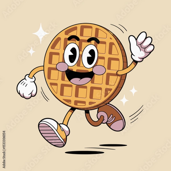 Obraz Waffle Running Character