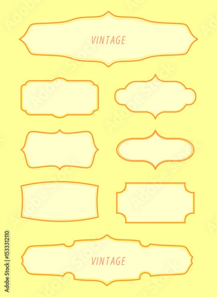 Fototapeta Set of Decorative Frame Shapes For Graphic Design Projects