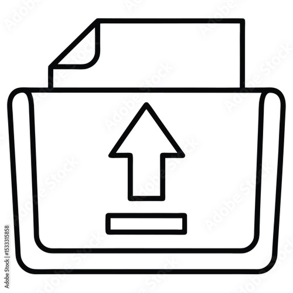 Fototapeta upload download icon line art eps