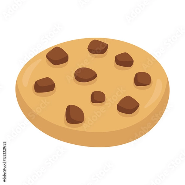 Fototapeta Cookie Emoji Icon Illustration. Food Vector Symbol Emoticon Design Doodle Vector.