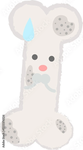 Obraz 手描きの骨のキャラクターのイラスト 骨粗しょう症