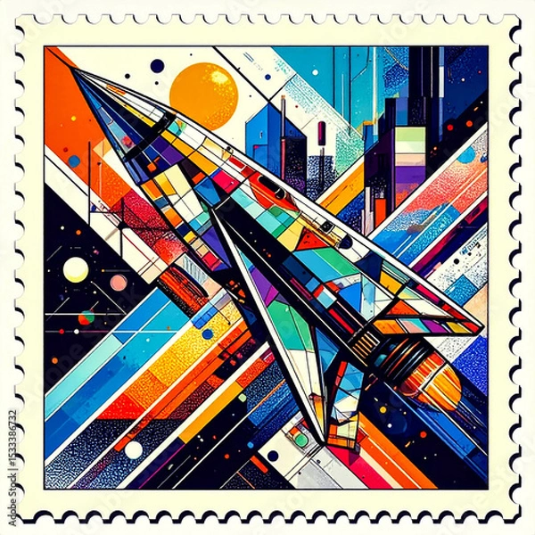 Fototapeta chromatic pulse; the dynamic fusion of abstraction and contemporary flair
