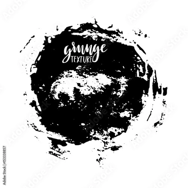 Fototapeta Ink vector brush strokes. Vector illustration. Grunge hand drawn watercolor texture. Space for text.