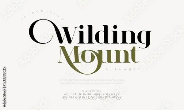 Obraz Wilding Mount Elegant Dual Serif Font with Luxury Feel