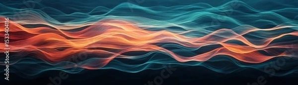 Obraz A vibrant wave of abstract colors blending in fluid motion and harmony.