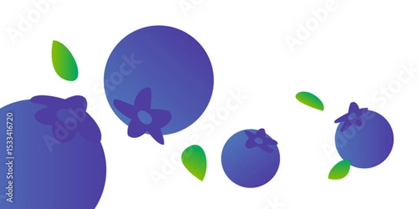 Fototapeta A delicious illustration of fresh blueberries, showcasing their vibrant blue color and perfectly round shape, making them irresistibly tempting.