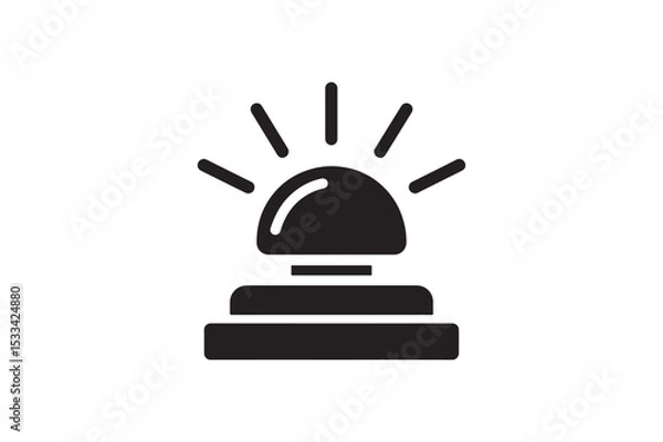 Obraz Game Show Buzzer silhouette vector with white background