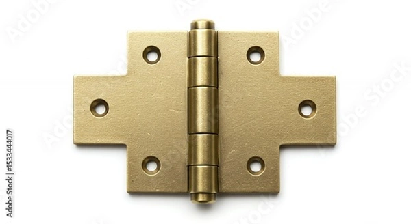 Fototapeta Brass door hinge close up