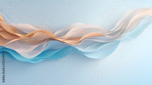 Fototapeta create a LinkedIn cover image with abstract, flowing lines in soft blue and grey tones, representing connection and fluidity. Clean and minimalistic design 74887860 1