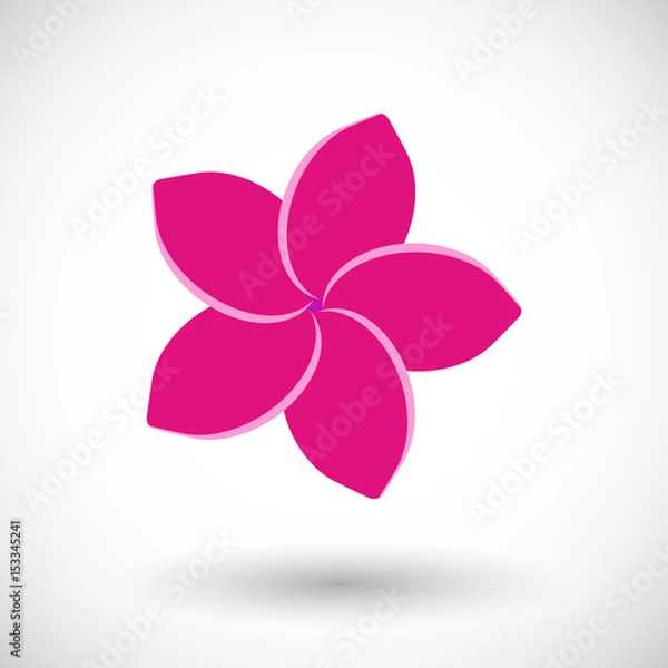 Obraz Frangipani flat vector icon