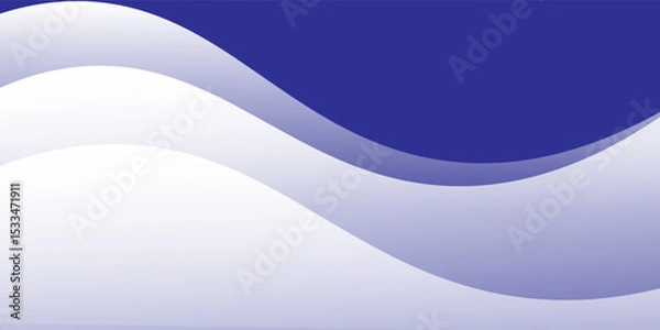 Fototapeta Blue and white business wave banner background. vector. Eps10