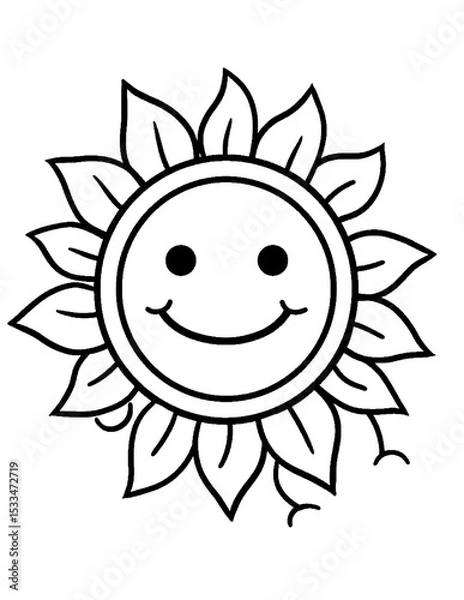 Obraz Black and white color pages for kids