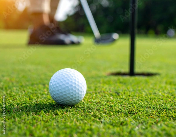 Obraz golf ball on the green