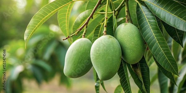 Obraz green mangos plant