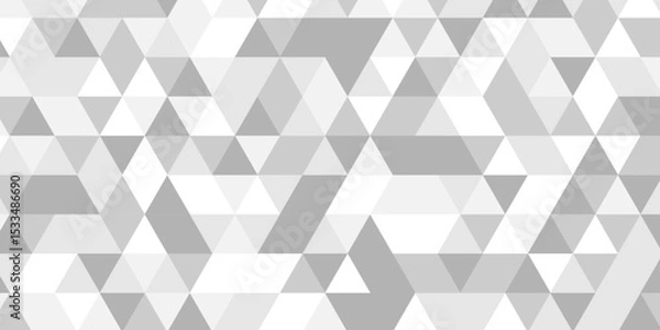Fototapeta Geometric abstract diamond repeat origami white, gray square cube triangulated random cube low polygon triangle textile web abstract corporate creative design.	