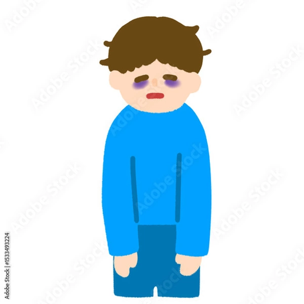 Fototapeta 目の下にクマが出来た男性