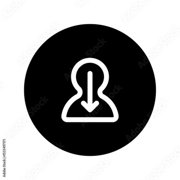 Obraz churn rate line circular icon