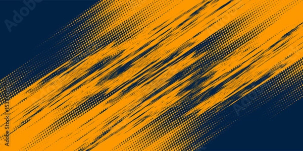 Fototapeta Halftone dots red and blue color pattern gradient grunge texture background. Dot pop art comic sport style vector illustration. grunge vector dots . eps 10