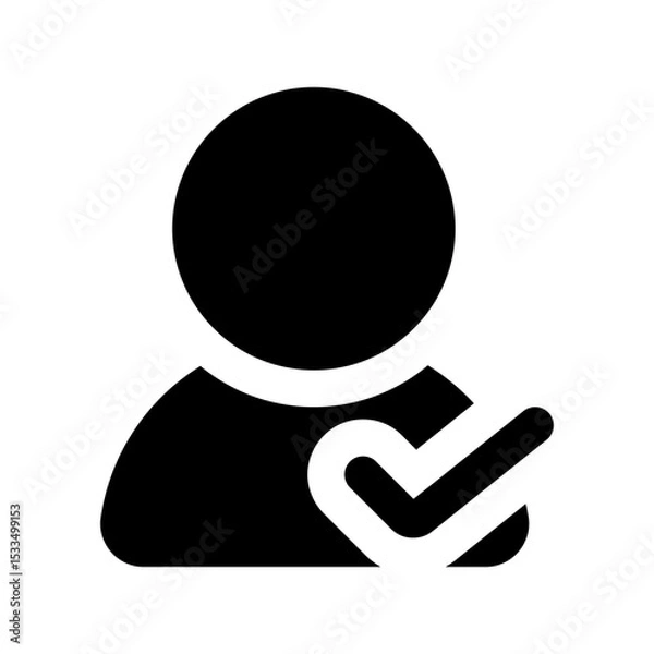 Fototapeta active user glyph icon
