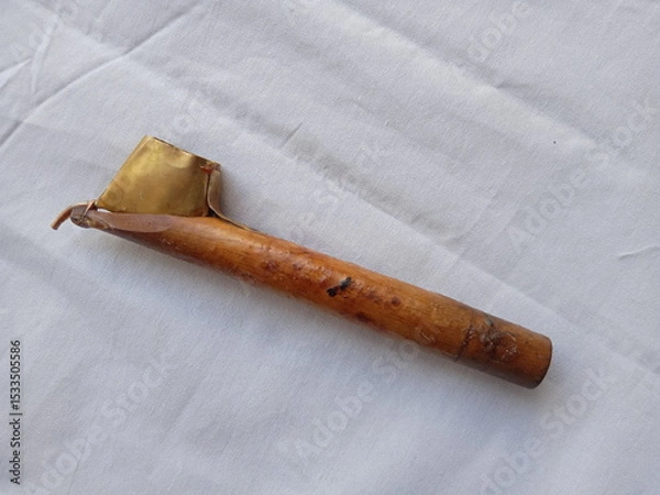 Obraz Canting on a white background, canting is a tool used to coat images with liquid wax on cloth to make batik