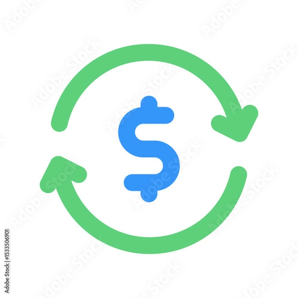 Obraz monthly recurring revenue flat icon