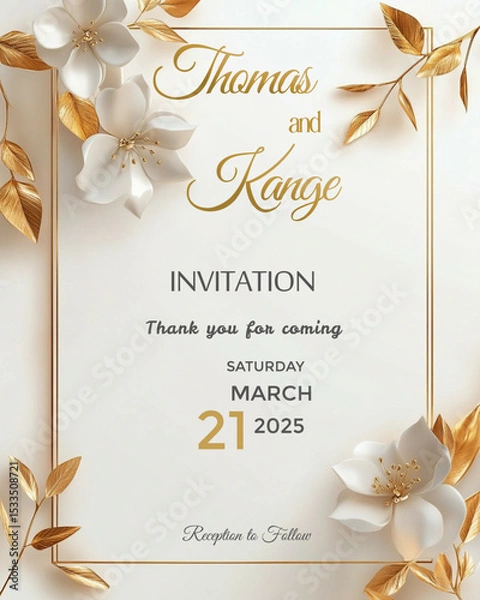 Obraz greeting card with bow and ribbon