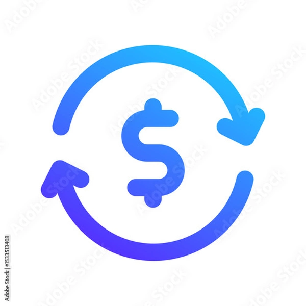 Fototapeta monthly recurring revenue gradient icon