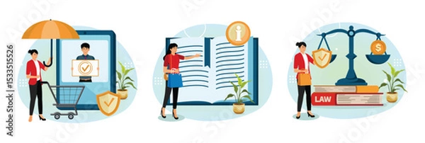 Obraz Consumer protection concept. Consumer information. Consumer Law.