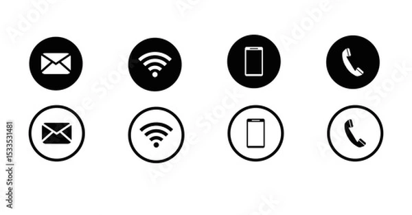 Obraz Communication Icons for Website and App