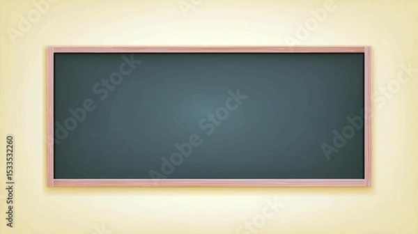 Fototapeta Blank chalkboard on the wall at school ready for the lesson 