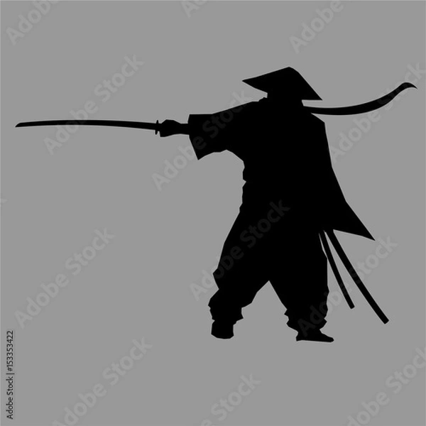 Obraz Samurai silhouette