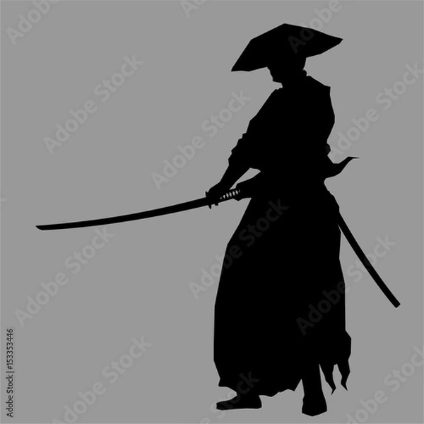 Obraz Samurai silhouette