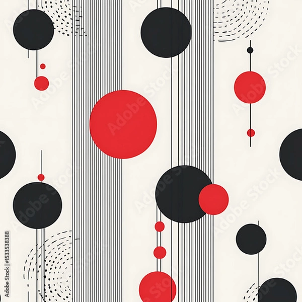 Obraz Seamless tile patterns combining cultural, modern, and botanical inspirations for commercial vector.
