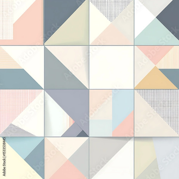 Obraz Seamless tile patterns combining cultural, modern, and botanical inspirations for commercial vector.
