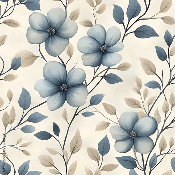 Obraz Seamless tile patterns combining cultural, modern, and botanical inspirations for commercial vector.