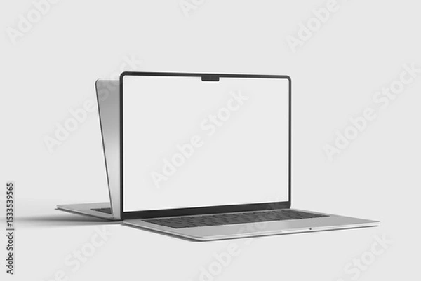 Obraz Realistic two laptop mockup blank	