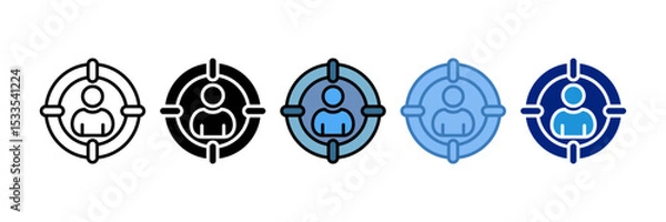 Fototapeta Target Audience Icon Element For Design