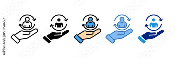 Fototapeta Customer Retention Icon Element For Design