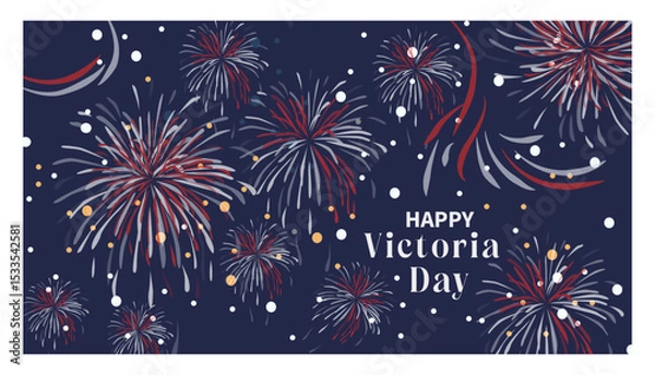 Obraz Festive Victoria Day Canada Vector Illustration Set-02