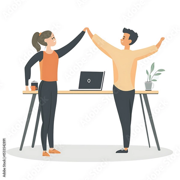 Obraz A comprehensive visual concept of office syndrome symptoms.