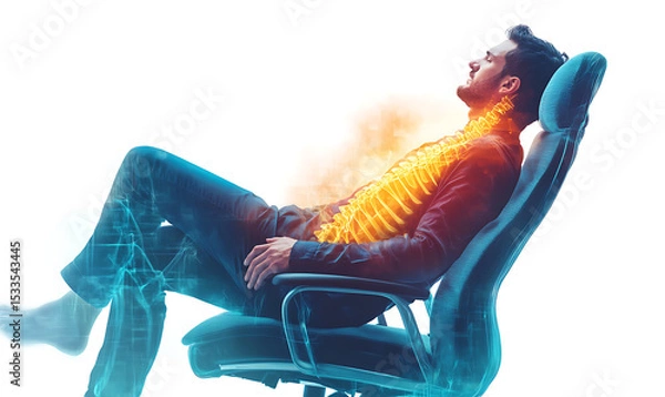 Obraz A comprehensive visual concept of office syndrome symptoms.