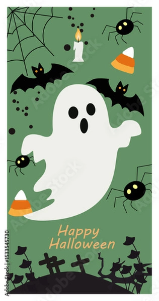 Obraz Spooky Happy Halloween Illustrations-02
